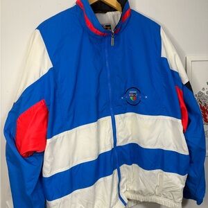80’s Head Ski Style Windbreaker Multi Colour Lined Jacket